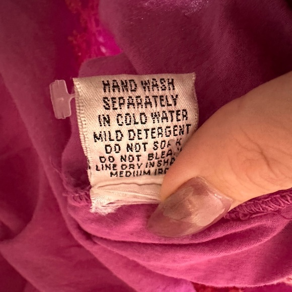 Melissa Odabash Red and Pink Embroidered Bell Sleeve Blouse - One Size - Picture 5 of 7